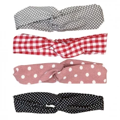 Sydney So Sweet 4 Pack Retro Knotted Twist Headband For Women & Girls Extras