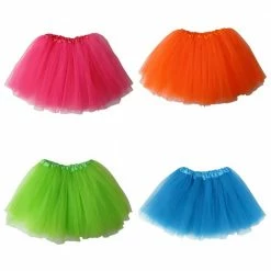 Sydney So Sweet Neon Bright - Kids Costume Ballet Girls Tutu Wholesale Value Multi 4-Pack On Wednesday, We Wear Pink