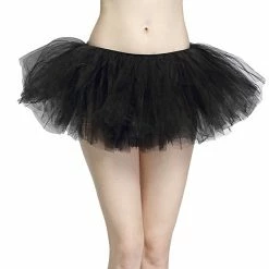 Sydney So Sweet Tutu & Costume Shop Black - 5 Layer Tutu Skirt For Running, Dress-Up, Costumes