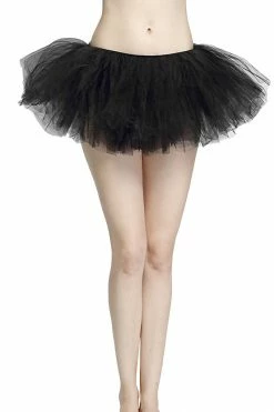Sydney So Sweet Tutu & Costume Shop Black - 5 Layer Tutu Skirt For Running, Dress-Up, Costumes