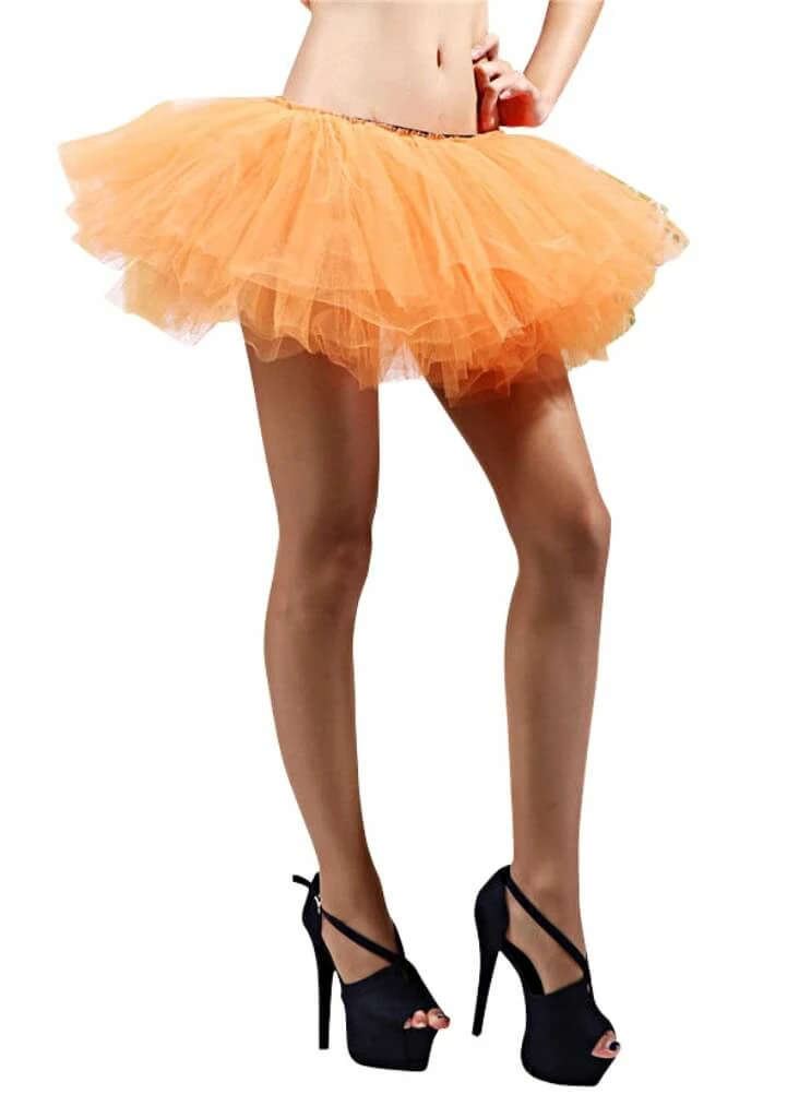 Sydney So Sweet Orange - 5 Layer Tutu Skirt For Running, Dress-Up, Costumes 1 Sydney So Sweet Orange - 5 Layer Tutu Skirt For Running, Dress-Up, Costumes
