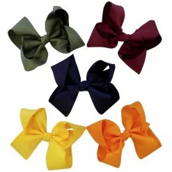 Sydney So Sweet 5 Pack Of 6" Grosgrain Fall Fun Seasonal Colors Girls Hair Bows
