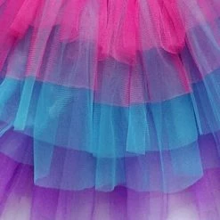 Sydney So Sweet Hot Pink, Neon Blue, Purple 6 Layer Tutu Skirt Costume For Girls, Women, Plus