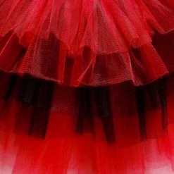 Sydney So Sweet Red And Black 6 Layer Tutu Skirt Ladybug Costume For Girls, Women, Plus