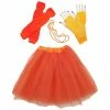 Sydney So Sweet 80s Outfits For Women In Neon Orange - 4 Piece Costume In Adult & Plus Size