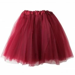 Sydney So Sweet Burgundy Plus Size Adult Tutu Skirt - Women's Plus Size 3- Layer Basic Ballet Costume Dance Tutus