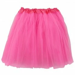 Sydney So Sweet On Wednesday, We Wear Pink Neon Pink Plus Size Adult Tutu Skirt - Women's Plus Size 3- Layer Basic Ballet Costume Dance Tutus