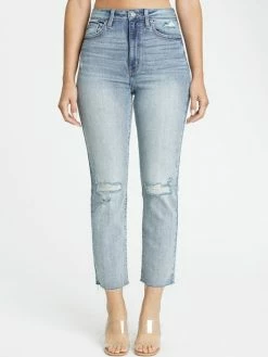 Sydney So Sweet Ally Ultra High Rise Straight Crop Women's Jeans In Overkill