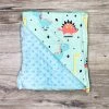 Sydney So Sweet Ancient History Dinosaur Blue Baby Or Toddler Minky Dot Blanket