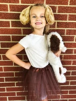 Sydney So Sweet Costumes For Kids Girls Brown Puppy Costume - Complete Kids Costume Set With Tutu, Tail, & Ears
