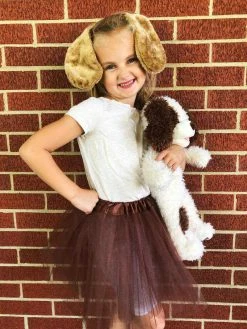 Sydney So Sweet Costumes For Kids Girls Brown Puppy Costume - Complete Kids Costume Set With Tutu, Tail, & Ears