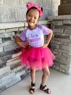 Sydney So Sweet Hot Pink Tutu Skirt - Kids Size 3-Layer Tulle Basic Ballet Dance Costume Tutus For Girls