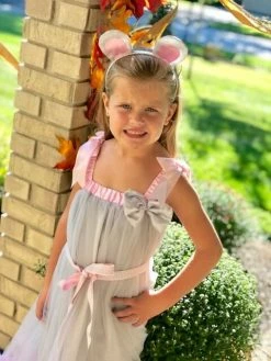 Sydney So Sweet Mouse Costume, Deluxe Girls Or Toddler Chiffon Dress Mouse Halloween Dress Up Costumes For Kids