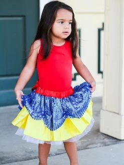 Sydney So Sweet Mom & Me Matching Snow White Costume Princess Tutu Skirt In Kid, Adult, Or Plus Size
