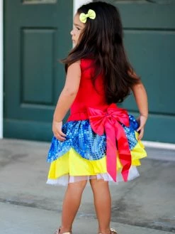 Sydney So Sweet Mom & Me Matching Snow White Costume Princess Tutu Skirt In Kid, Adult, Or Plus Size