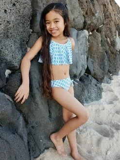 Sydney So Sweet Cactus Cute Girls' Swim Two Piece Flounce Bikini Swimsuit