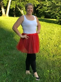 Sydney So Sweet Christmas Red Tutu Skirt For Adult - Women's Size 3-Layer Tulle Skirt Ballet Costume Dance Tutus
