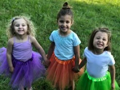 Sydney So Sweet Orange Tutu Skirt - Kids Size 3-Layer Tulle Basic Ballet Dance Costume Tutus For Girls Fall