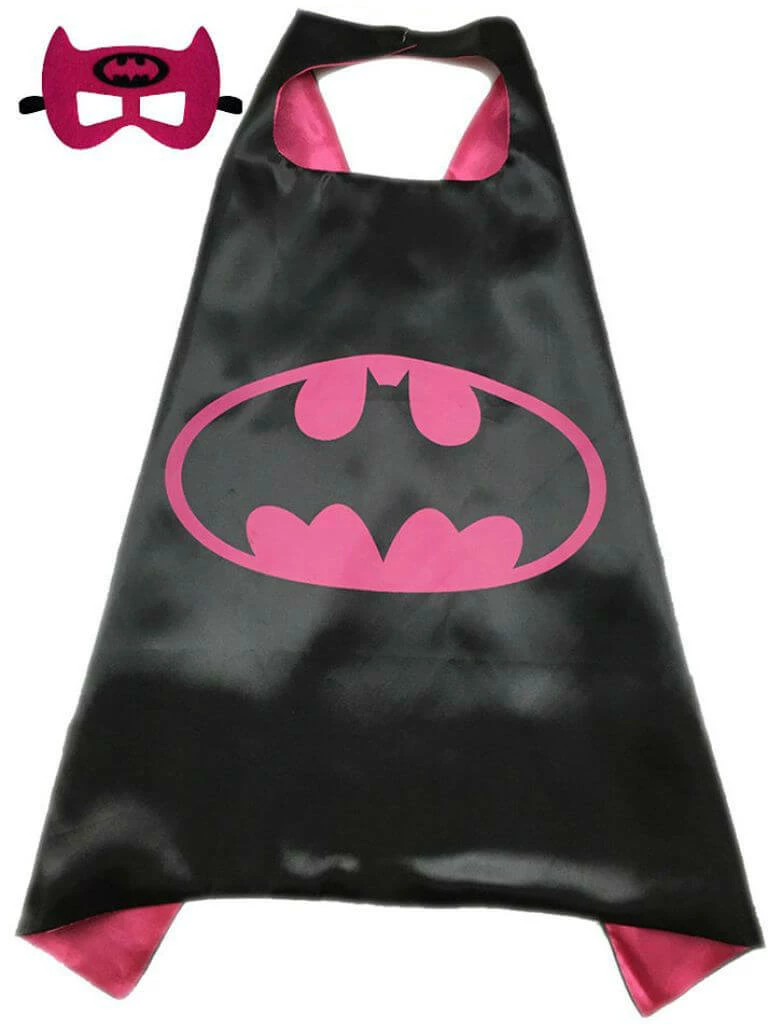 Sydney So Sweet Super Hero Pink Bat Girl Cape & Mask Set Costume For Adults 1 Sydney So Sweet Super Hero Pink Bat Girl Cape & Mask Set Costume For Adults