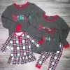 Sydney So Sweet Believe In Christmas Tartan Plaid Matching Family Pajamas