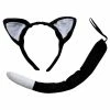 Sydney So Sweet Black Cat Headband Ears & Tail, Kid Or Adult Costume Accessories Set