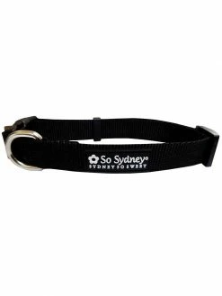 Sydney So Sweet Solid Black Basic Nylon Dog Collar For Small, Medium, & Large Dogs Sweet Pup