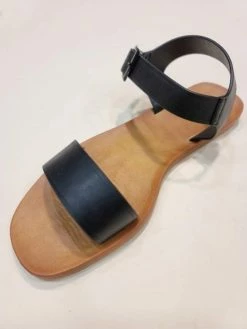 Sydney So Sweet Women's Clothing Black Open Toe Ankle Strap Womens Sandals