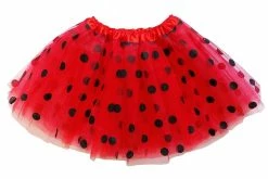 Sydney So Sweet Tutu & Costume Shop Red & Black Polka Dot Ladybug Tutu Skirt Costume For Girls, Women, Plus