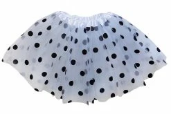 Sydney So Sweet Black & White Polka Dot 101 Dalmatians Spotted Dog Tutu Skirt Costume For Girls, Women, Plus Tutu & Costume Shop