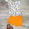 Sydney So Sweet Shorts & Capri Outfits Bloom Baby Bloom Blue & Yellow Floral Ruffle Girls Shorts Outfit