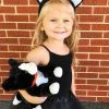 Sydney So Sweet Girls Black Cat Costume - Kids Costume Set With Black Tutu, Tail, & Ears