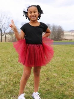 Sydney So Sweet Burgundy Or Maroon Tutu Skirt - Kids Size 3-Layer Tulle Basic Ballet Dance Costume Tutus For Girls Valentine's Day