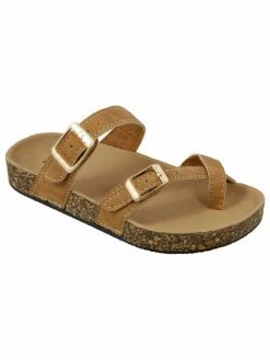 Sydney So Sweet Footwear Birkey Double Toe Strap Girls Sandal, Tan