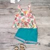 Sydney So Sweet Butterfly Blue Pastel Rainbow Peplum Tank Girls Shorts Outfit New Arrivals