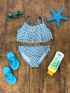 Sydney So Sweet Cactus Cute Girls' Swim Two Piece Flounce Bikini Swimsuit