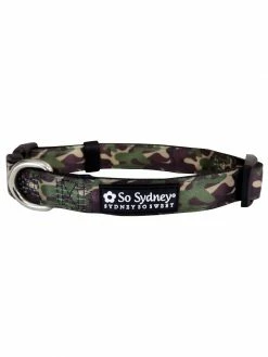 Sydney So Sweet Camo Military Green Adjustable Fashion Dog Collar