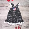 Sydney So Sweet Camo Heart Flag Eyelet Lace Flutter Girls Patriotic Dress New Arrivals
