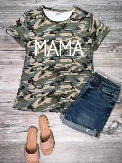 Sydney So Sweet Camo Mama Cuffed Women's Graphic T-shirt T-Shirts & Tops
