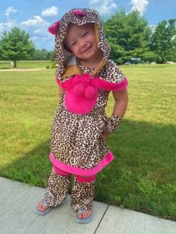 Sydney So Sweet Costumes For Kids Cheetah Costume, Hot Pink Hooded Halloween Dress Up For Girls & Toddler