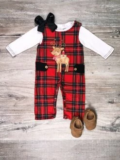 Sydney So Sweet Baby Boutique Clarice Christmas Presents Tartan Plaid Baby Girls Outfit