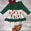 Sydney So Sweet Christmas Cookie Baking Green Ruffle Girls Christmas Dress