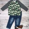 Sydney So Sweet Cool Guy Camo Henley Denim Boys Outfit
