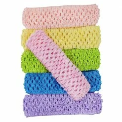 Sydney So Sweet Pretty Pastels - 6 Pack 1.5" Elastic Crochet Headbands