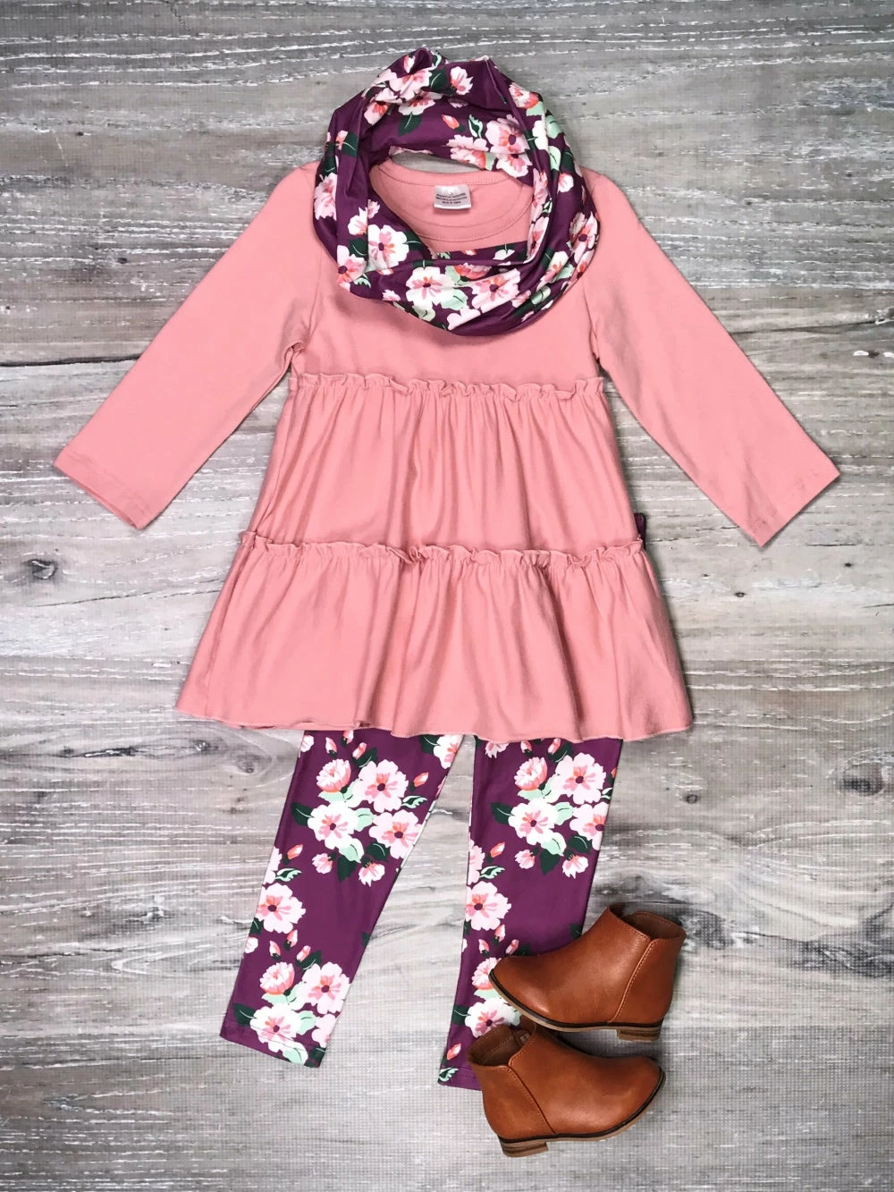 Sydney So Sweet Scarf Outfits Daisy Dreams Dusty Pink Rose Ruffle Girls Scarf Outfit 2 Sydney So Sweet Scarf Outfits Daisy Dreams Dusty Pink Rose Ruffle Girls Scarf Outfit