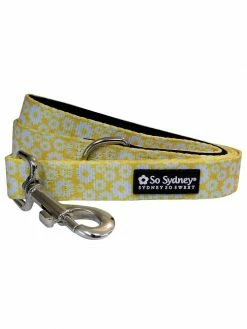 Sydney So Sweet Daisy Floral Yellow & Navy Designer Floral Dog Leash