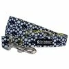 Sydney So Sweet Yellow Daisy Black Flower 5' Designer Nylon Dog Leash Floral Favorites