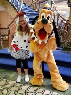 Sydney So Sweet Adult Dalmatian Costume - Black & White Polka Dot Tutu Skirt, Tail, & Headband Set For Adult Or Plus Size