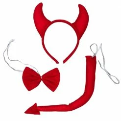 Sydney So Sweet Red Devil Headband, Bow Tie, & Tail, Kid Or Adult Costume Accessories Costumes For Kids