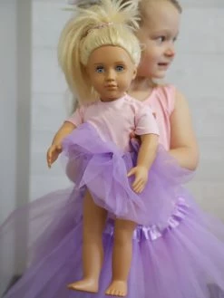 Sydney So Sweet Doll Tutu Or Leotard - 3 Layer Tulle Skirt Or Dance Outfit For 18 Inch Dolls On Wednesday, We Wear Pink