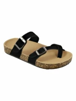 Sydney So Sweet Birkey Double Toe Strap Girls Sandal, Black